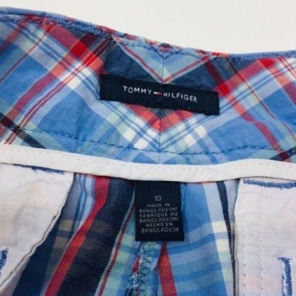Tommy Hilfiger Y2K plaid shorts blue 10 BoxK - Picture 3 of 7